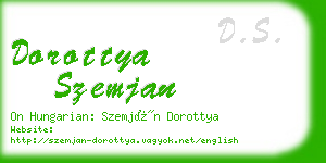 dorottya szemjan business card